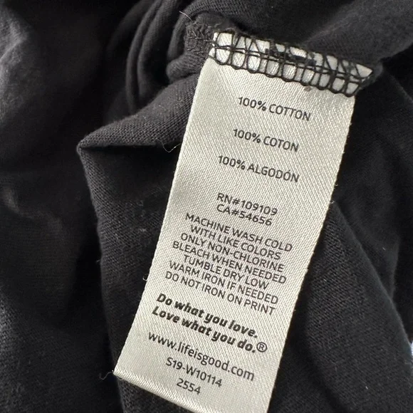 Life Is Good Women's Black Hoodie with Flower Design - Picture 5 of 5